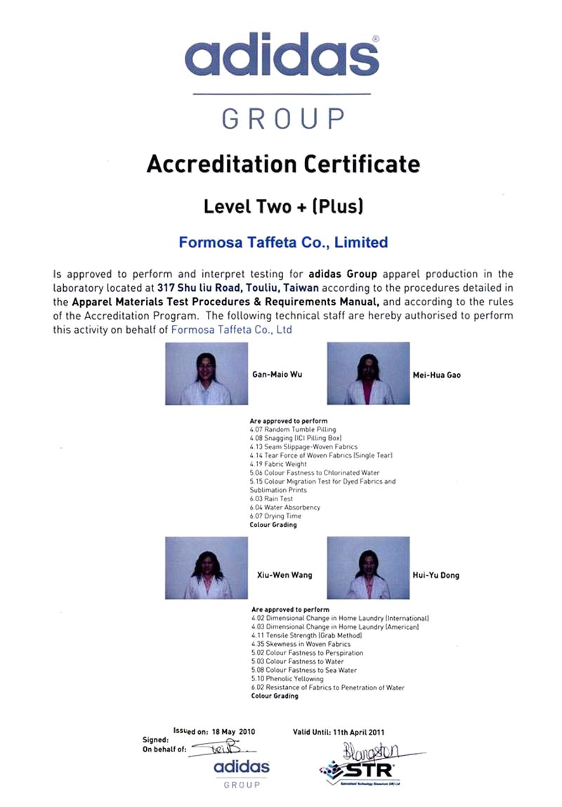Adidas Certification 2