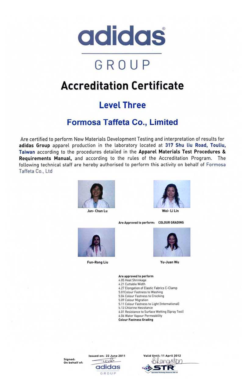 adidas Certificate for Taiwan.1