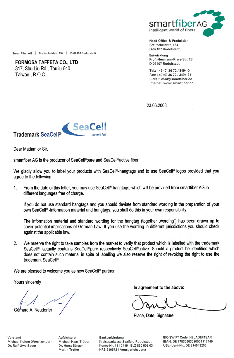 SeaCell Certification