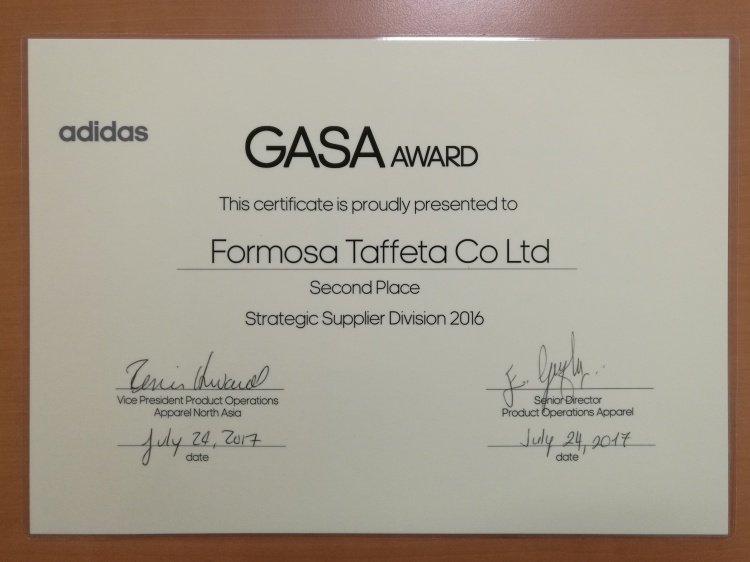 2016 GASA Award_2nd Place Strategic Supplier Division