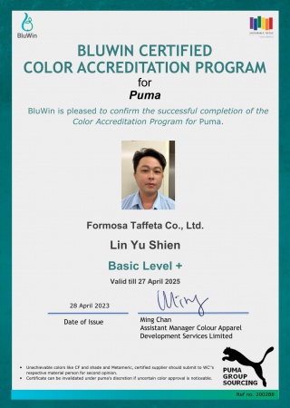 Puma Color-Accredited Technician_Lin Yu Shien