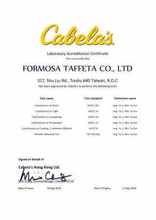 Cabelas Laboratory Accreditation Certificate for FTC_3