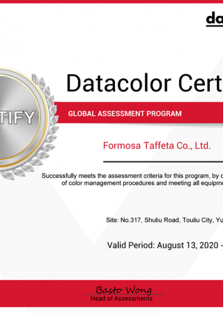Datacolor Certify for Taiwan Plant