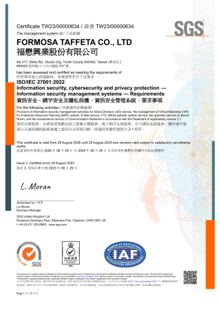 ISO 27001:2022 Specific Management Activities Certified for FTC