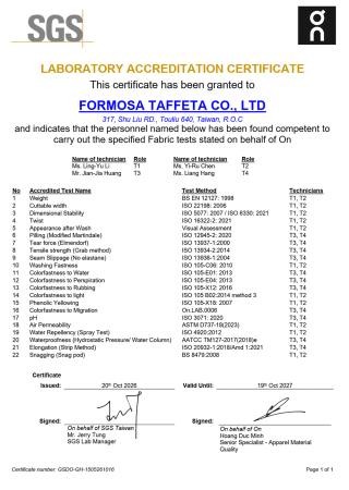 On Certificate