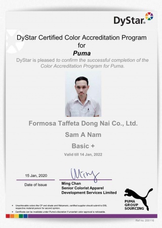 PUMA Color-Accredited Technician: Sam A Nam