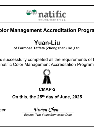 CMAP Certificate for Ms. Yuan-Liu, Level C2